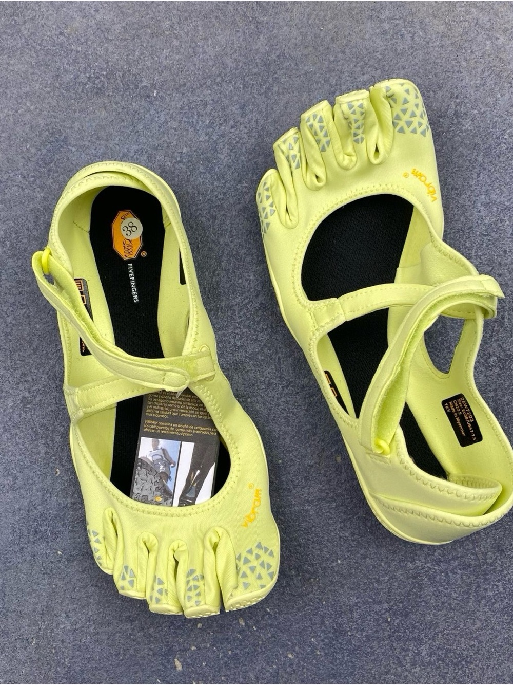 Vibram Women’s FiveFingers Neon Yellow Toe Sandals